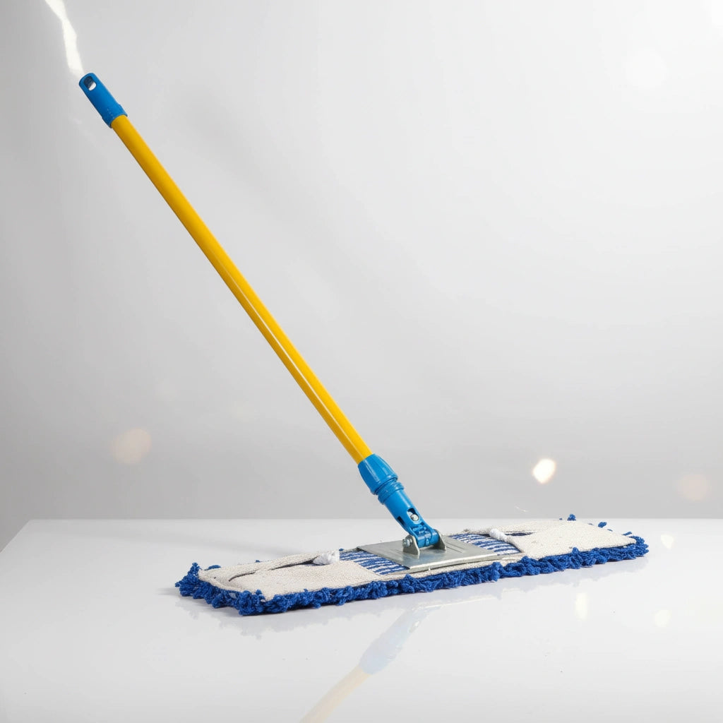 DustNGo Wet & Dry Cotton Flat Floor Mop – Heavy Duty Flat Mop with Long Handle