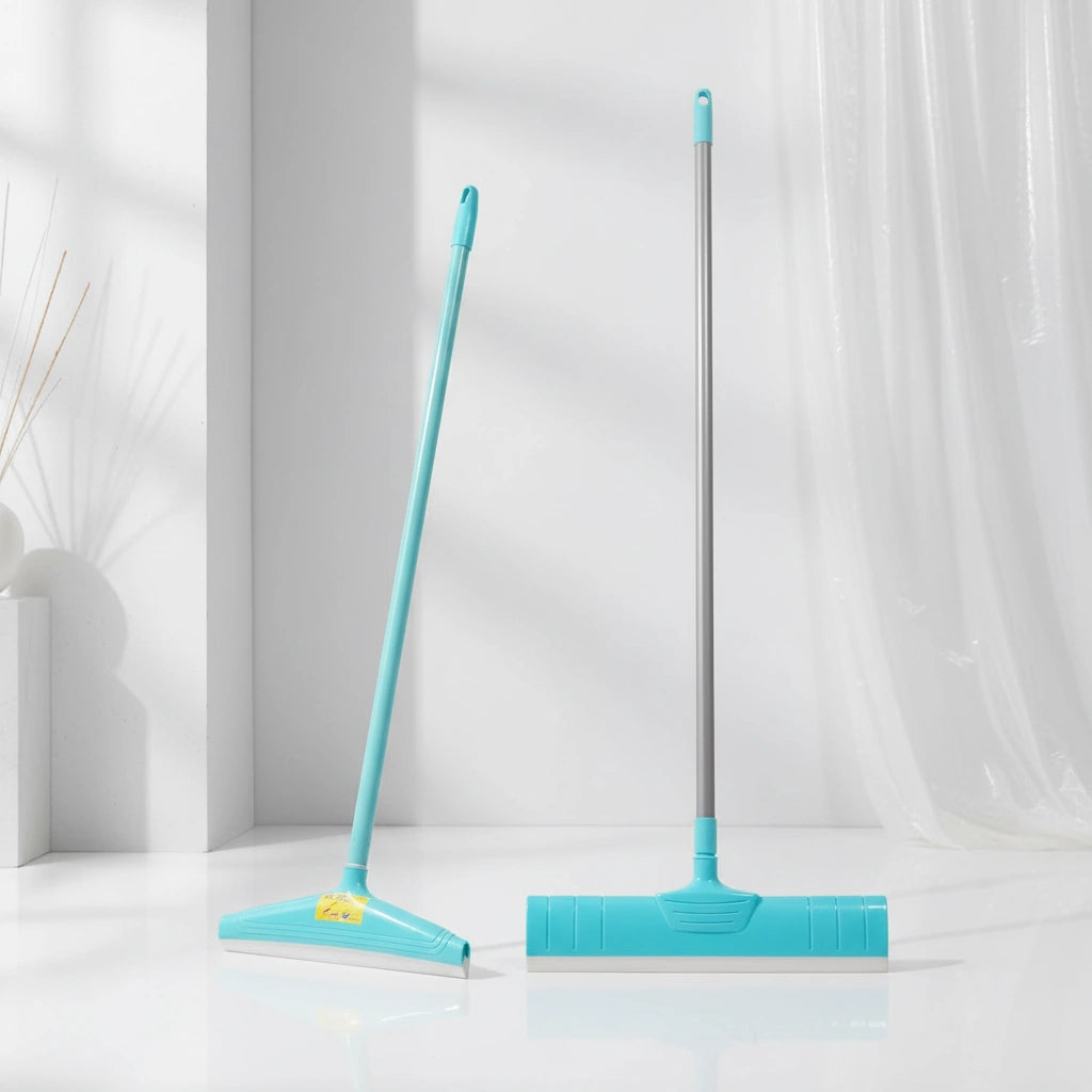 Floor Wiper Combo – Bathroom & Home Cleaning Wipers with Long Handle
