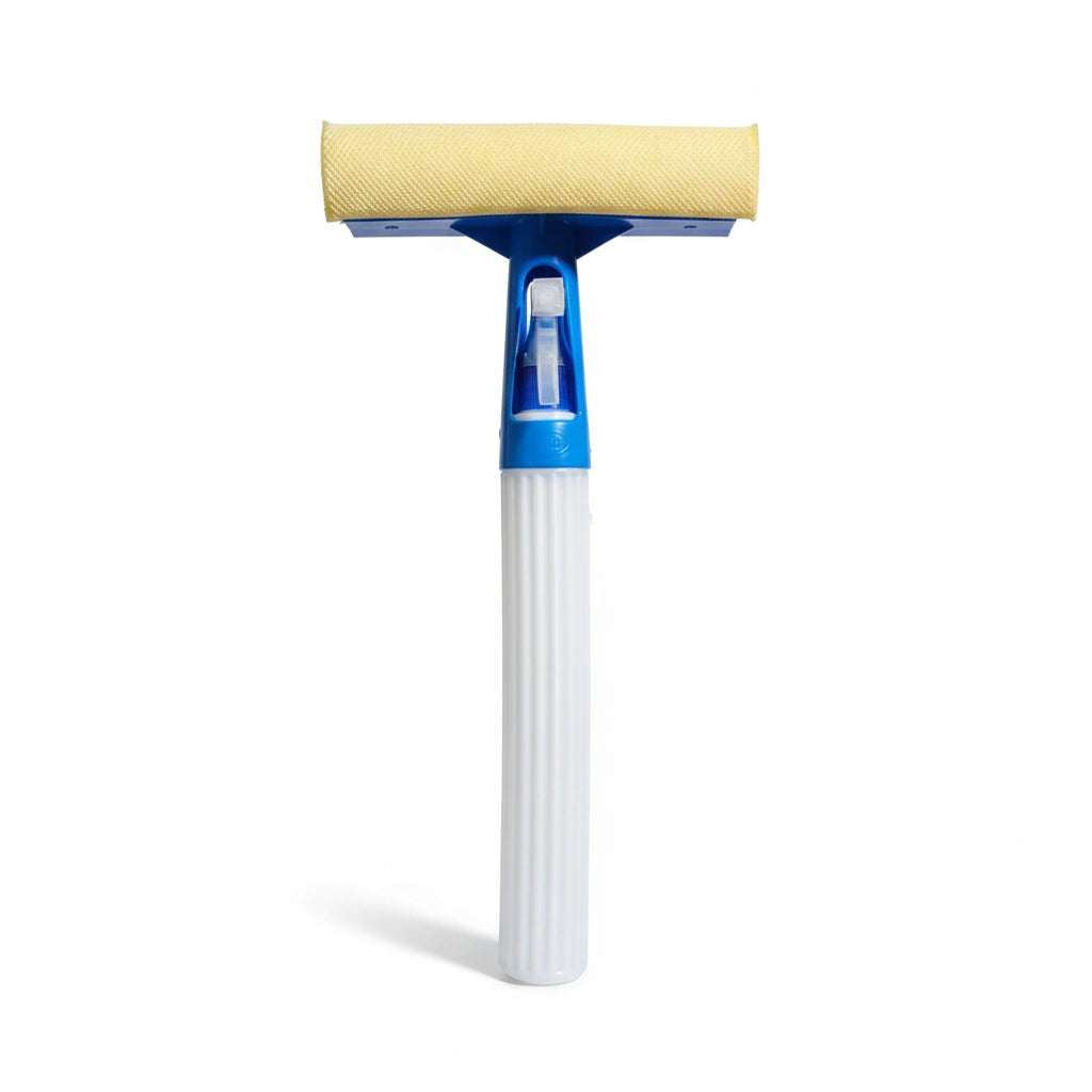 3-in-1 Window Cleaning Tool – Spray, Scrubber & Squeegee