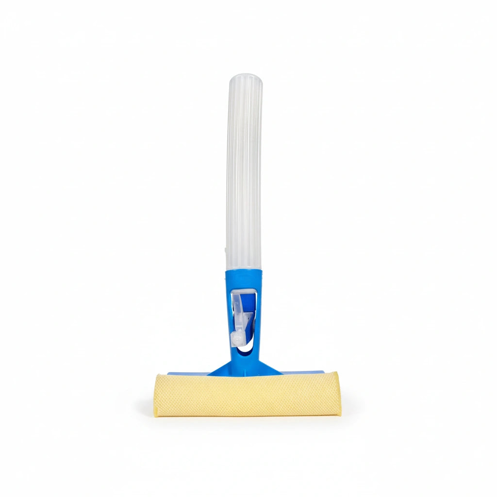 3-in-1 Window Cleaning Tool – Spray, Scrubber & Squeegee