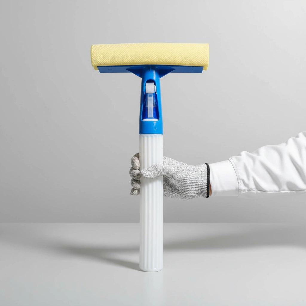 3-in-1 Window Cleaning Tool – Spray, Scrubber & Squeegee