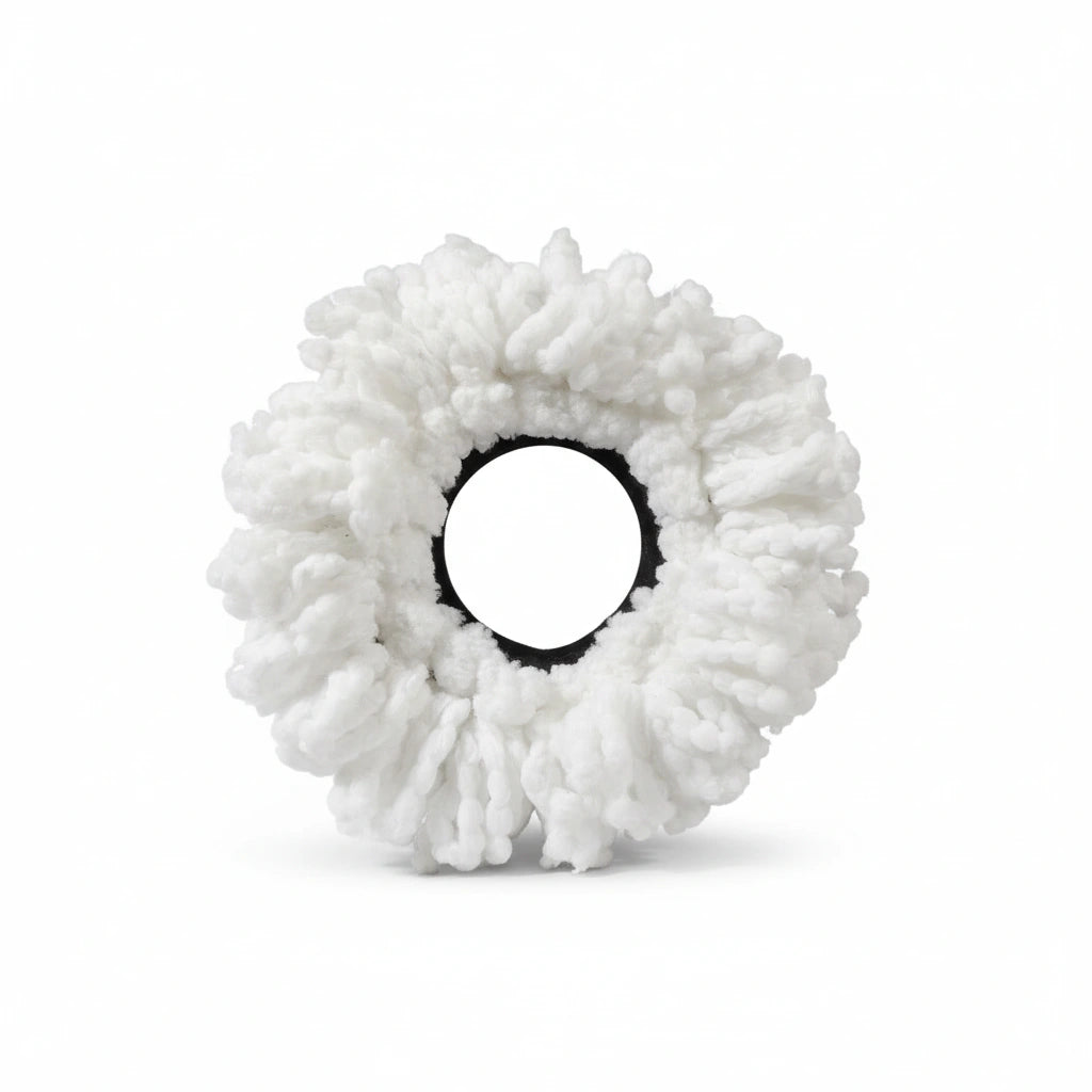 Spin Floor Cleaning Bucket Mop Set – PVC Bucket with Plastic Spinner & 2 Microfiber Heads