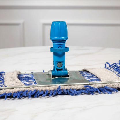 DustNGo Wet & Dry Cotton Flat Floor Mop – Heavy Duty Flat Mop with Long Handle