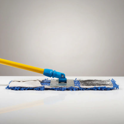 DustNGo Wet & Dry Cotton Flat Floor Mop – Heavy Duty Flat Mop with Long Handle