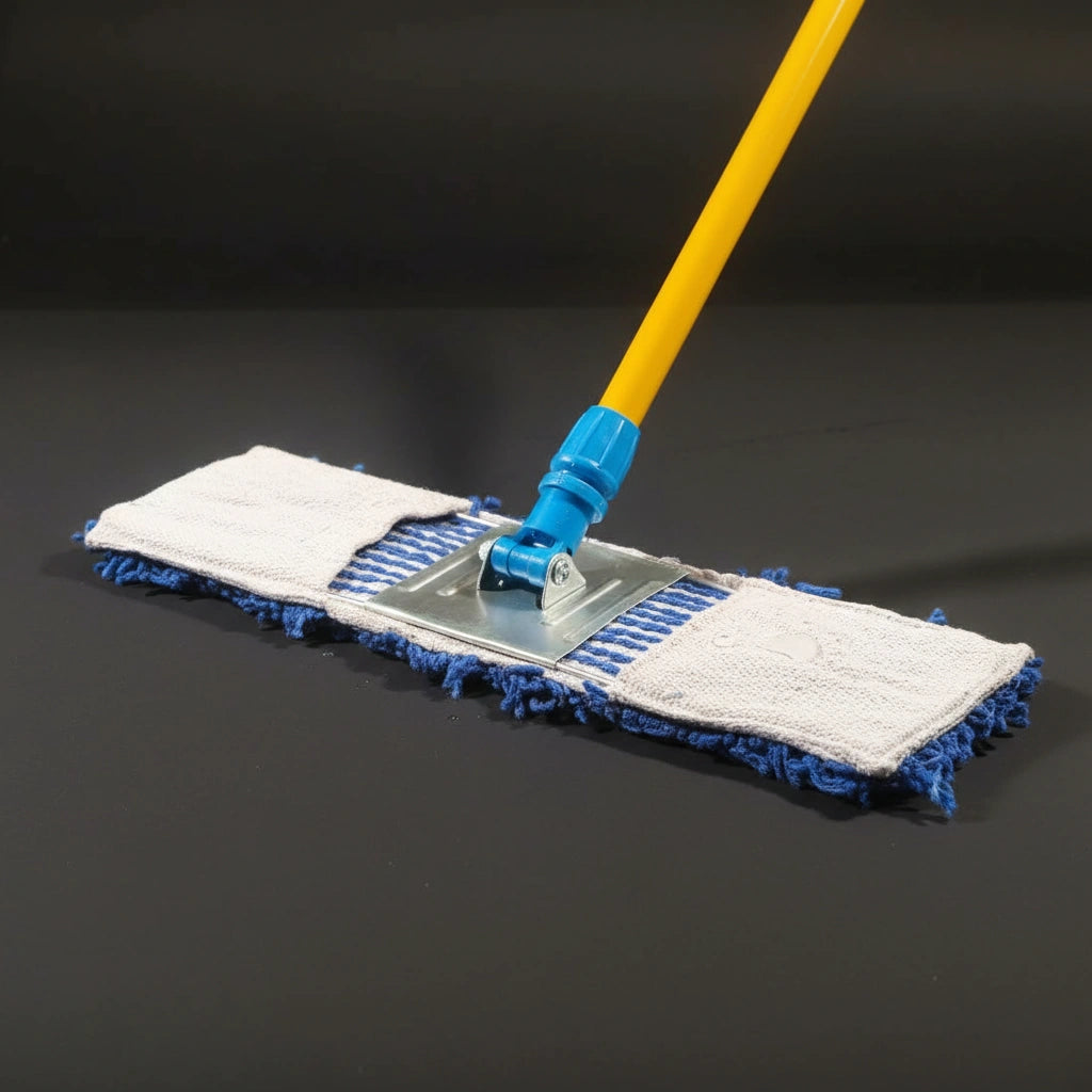 DustNGo Wet & Dry Cotton Flat Floor Mop – Heavy Duty Flat Mop with Long Handle