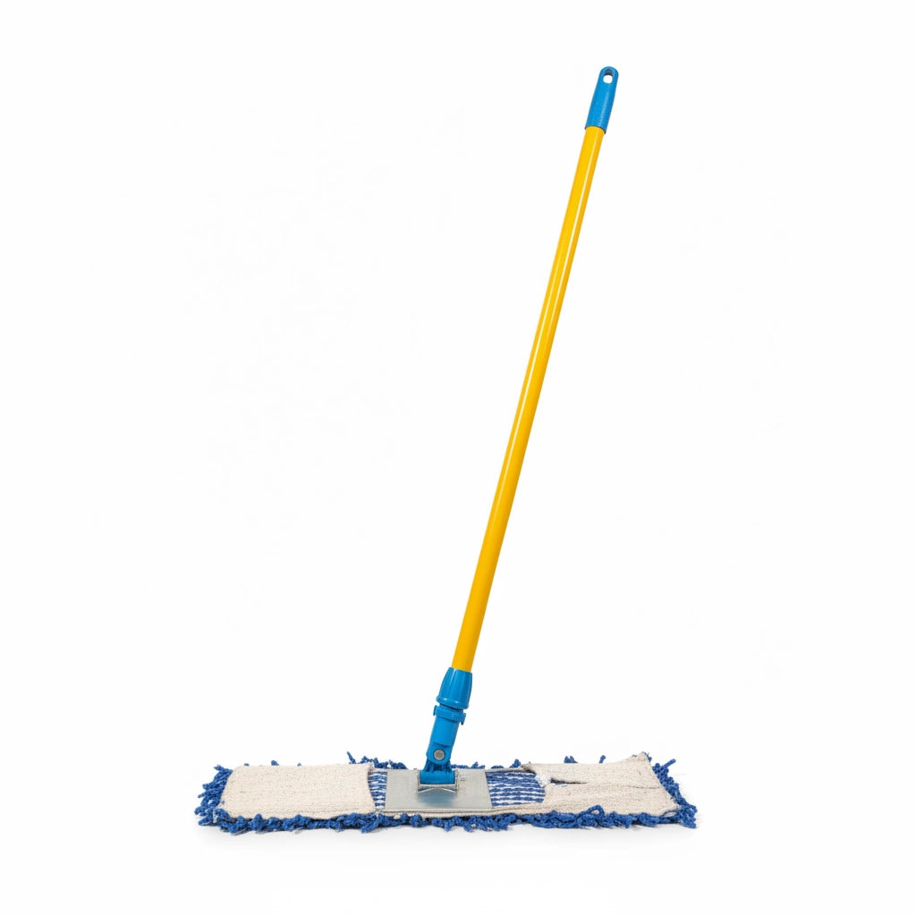 DustNGo Wet & Dry Cotton Flat Floor Mop – Heavy Duty Flat Mop with Long Handle